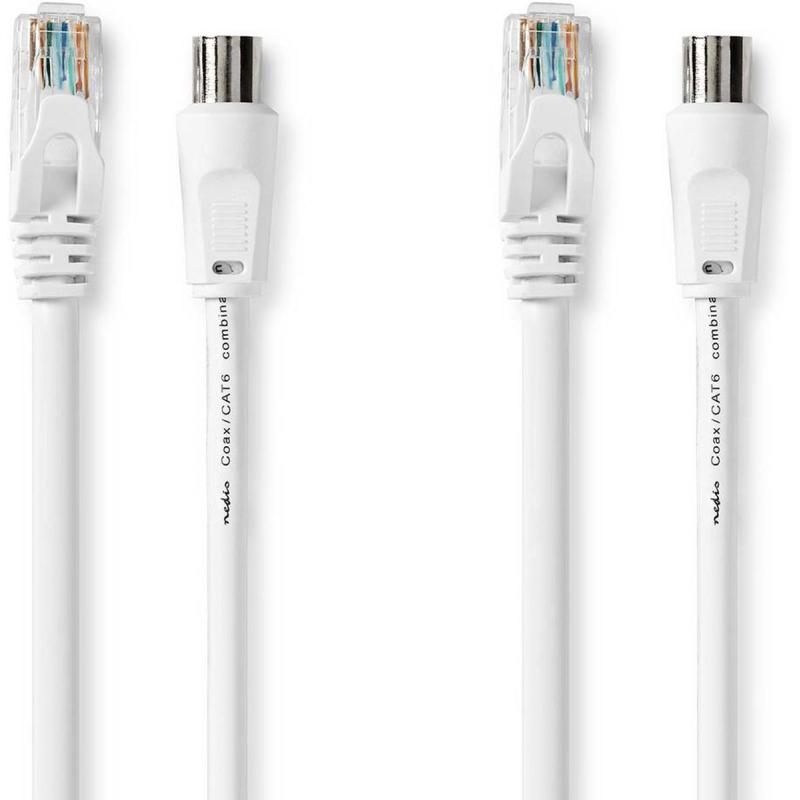 Nedis Coax Cat6 Combi Cable IEC Nickel Flated RG58 75 ? Double Shield 3 M
