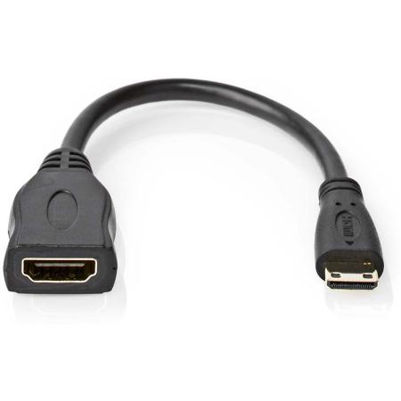 Nedis HS HDMI-Cable w/ Ethernet HDMI Mini- HDMI Output 4K@30Hz 10.2 Gbps 0.20 M