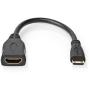 Nedis HS HDMI-Cable w/ Ethernet HDMI Mini- HDMI Output 4K@30Hz 10.2 Gbps 0.20 M