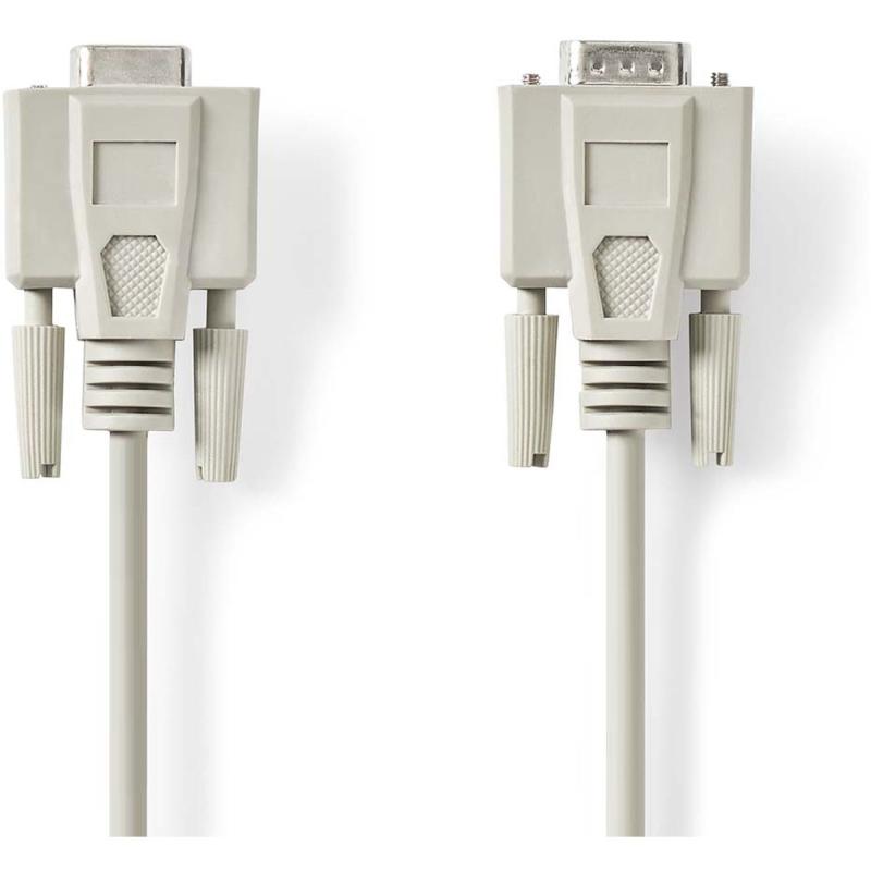 Nedis Serial Cable D-SUB 9-PINS Male D-SUB 9-PINS Female 3.00 M Round