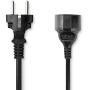 Nedis Power Cable Grounded Male Grounded Female Straight Straight 2 M Round