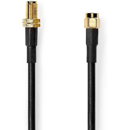 Nedis Antenna Cable SMA M SMA F Gold Flated 50 Ohm Double Shielded 10.0 M Round