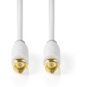 Nedis Satellite &amp;amp; Antenna Cable 2x F-Male Gold Flated 75 ? Single Shield 10 M