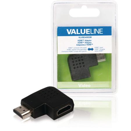 Valueline HS HDMI w/ Ethernet Adapter Left Angled HDMI-Connector HDMI Female