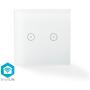 Nedis Smartlife Wandschakelaar WiFi Duaal Muurmontage 1000 W Android / iOS Glas