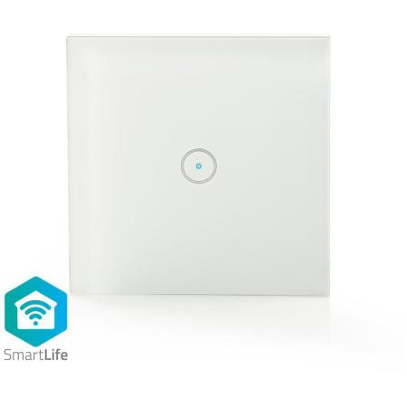 Nedis Smartlife Wandschakelaar WiFi Enkel Muurmontage 1000 W Android / iOS Glas