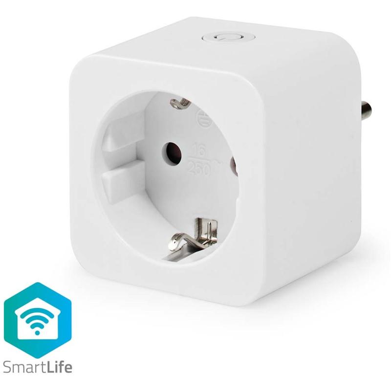Nedis Smartlife Plug WiFi Power Meter 3680 W Type F 0-55 °C Android / iOS