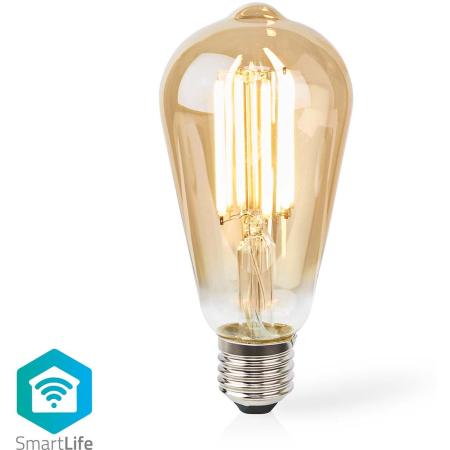 Nedis Smartlife LED Filament Bulb WiFi E27 806 LM 7W Warm White 1800 3000 K ST64