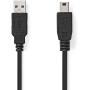 Nedis USB-Cable USB 2.0 USB-A Male USB Mini-B 5-PINS Male 480 Mbps 1 M