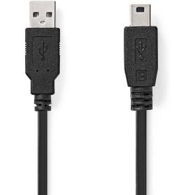 Nedis USB-Cable USB 2.0 USB-A Male USB Mini-B 5-PINS Male 480 Mbps 1 M