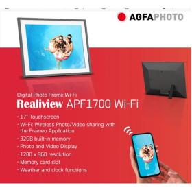 Agfa Agfaphoto Digital WiFi Photo Frame 17 inch Black