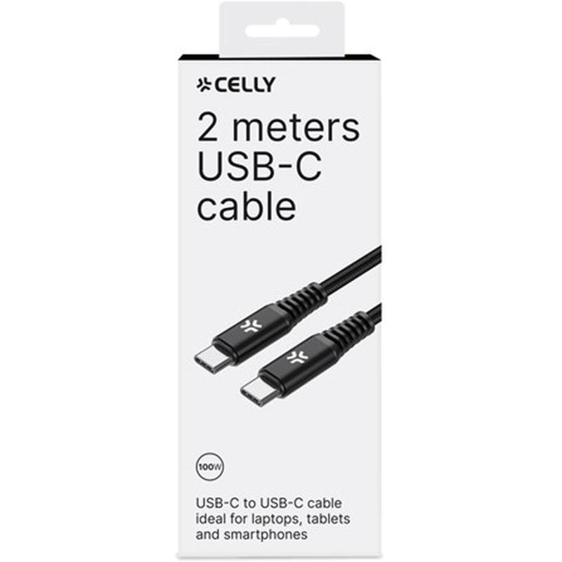 Celly C To C Cable 100W 2 Meter Black
