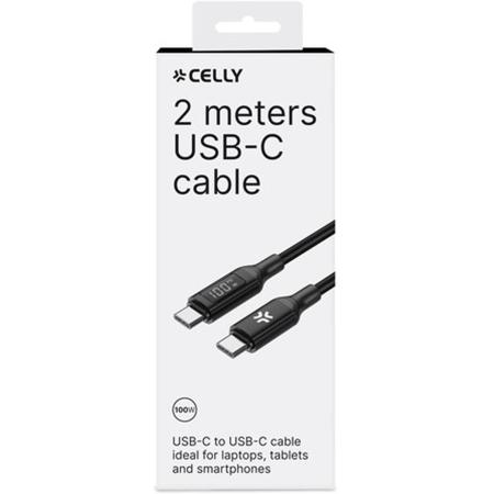 Celly C To C Cable 100W 2 Meter w/ Display