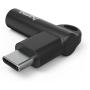 Hama Aux-Adapter USB-C-3.5mm Jack Connection 90 Hoekstekker Black