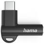 Hama Aux-Adapter USB-C-3.5mm Jack Connection 90 Hoekstekker Black