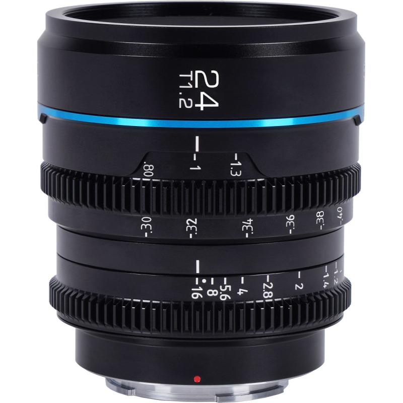 Sirui Nightwalker Series 24mm T1.2 S35 Manual Focus Cine Lens (L Mount Black)