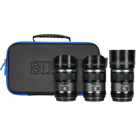 Sirui Sniper 23+33+56mm f/1.2 Apsc A-Focus Lens Kit E-Mount Black Carbon Fiber