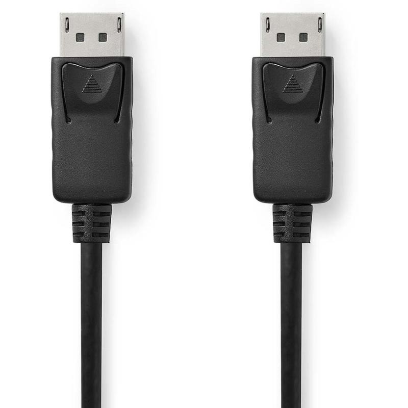 Nedis DP-Cable DP Male DP Male 4K@60Hz Vernikkeld 2.00 M Round PVC Black Label