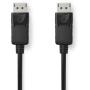Nedis DP-Cable DP Male DP Male 4K@60Hz Vernikkeld 2.00 M Round PVC Black Label