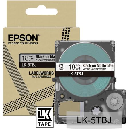 Epson Matte Clear/Black 18mm LK-5TBJ