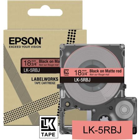 Epson Matte Red/Black 18mm LK-5RBJ