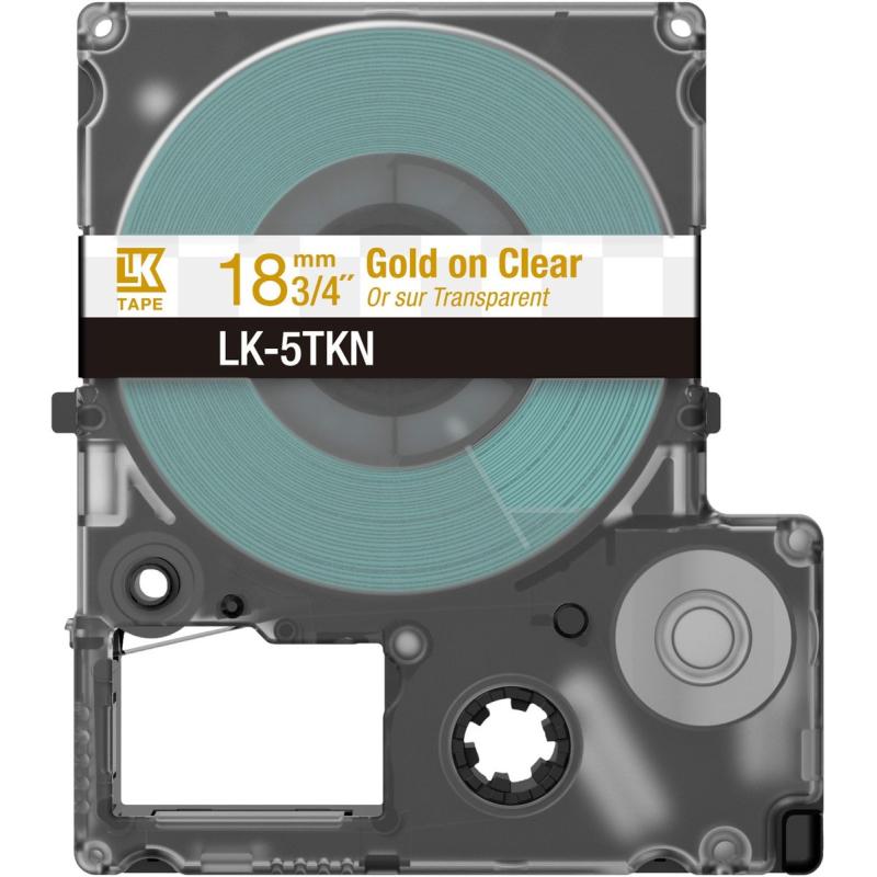 Epson Metallic Clear/Gold 18mm LK-5TKN
