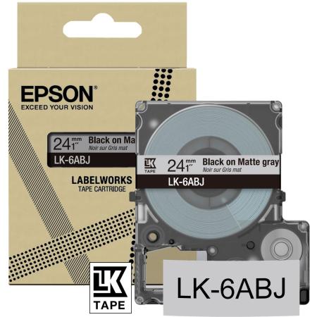 Epson Matte L Grey/Black 24mm LK-6ABJ