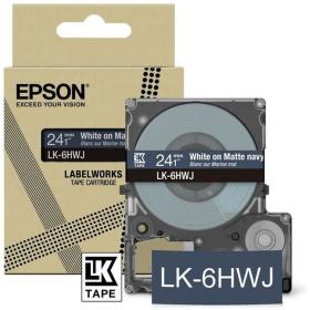 Epson Matte Navy/White 18mm LK-5HWJ
