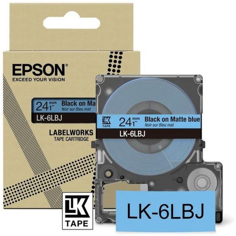 Epson Matte Blue/Black 24mm LK-6LBJ