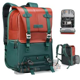 K&amp;F Concept Beta Backpack w/ Leder-Look Green-Red