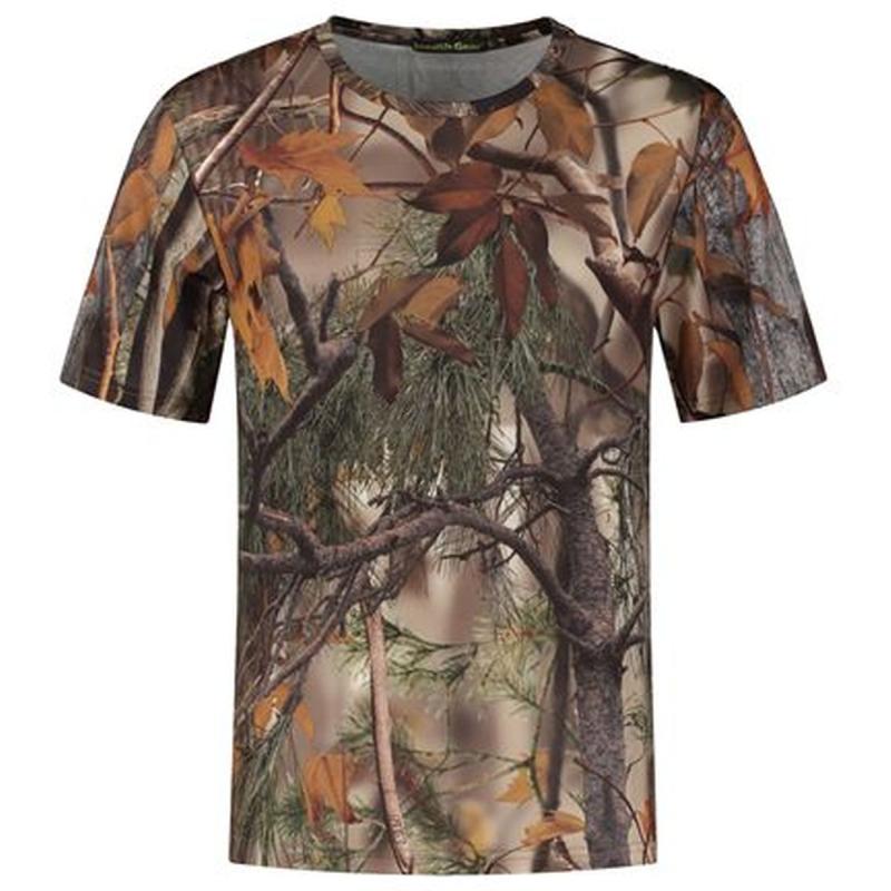 Stealth Gear T-Shirt Short Sleeve Camo Forest Print Size XXL
