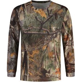 Stealth Gear T-Shirt Long Sleeve Camo Forest Print Size S