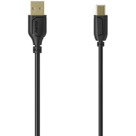 Hama USB-A/USB-C-Cable Flexi-Slim USB 2.0 480 MBIT/s 0.75m