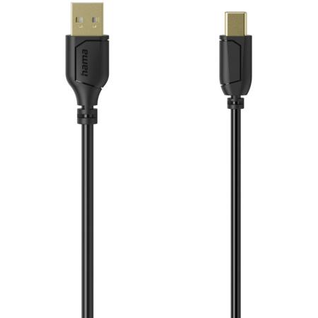 Hama USB-A/USB-C-Cable Flexi-Slim USB 2.0 480 MBIT/s 0.75m