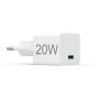 Hama Fast Charger USB-C PD/Qualcomm Mini-Charger 20 W White