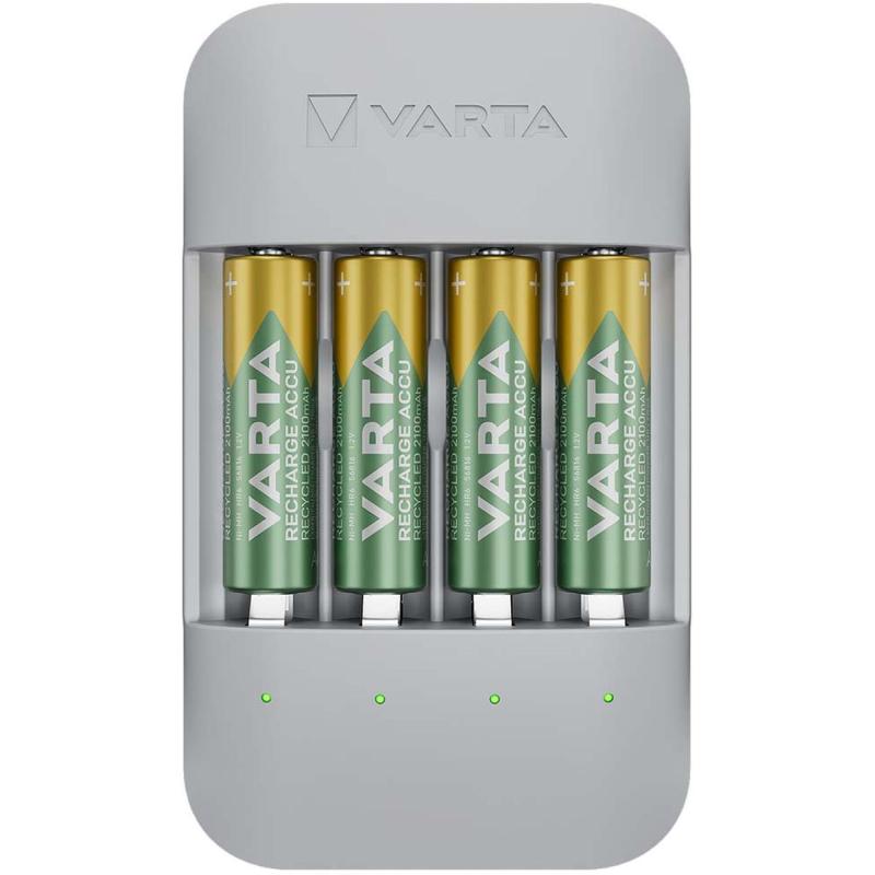 Varta Eco Charger Pro w/ 4X Gerecycled AA 2100mAh