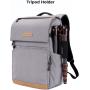 K&amp;F Concept Camera Backpack Grey/Brown w/ Rain Cover 22 Liter