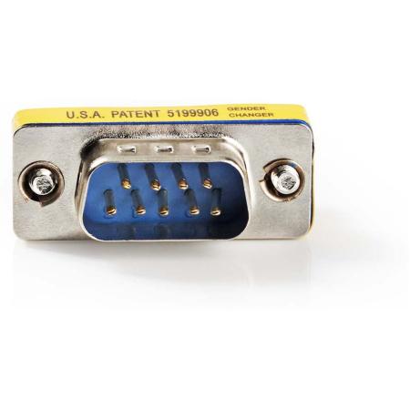 Nedis Serial Adapter | D-SUB 9-PINS Male | D-SUB 9-PINS M | Vernikkeld | Metal