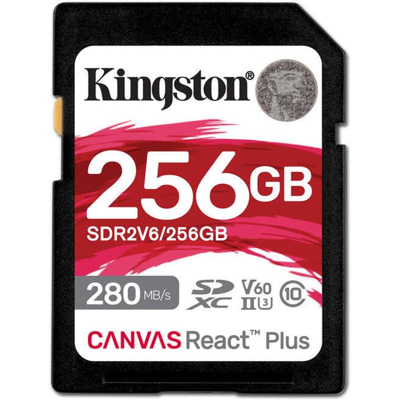 Kingston 256GB SDXC Canvas React Plus U3 UHS-II