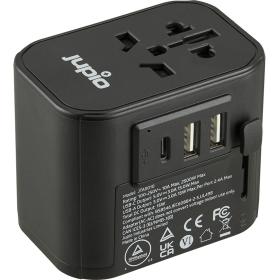 Jupio Travel Adapter 2X USB-A 1X USB-C 15.5W TÃ¼V