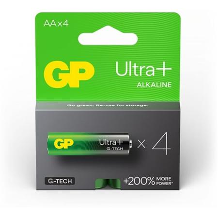 GP AA Battery GP Alkaline Ultra Plus 1.5V 4 PCs