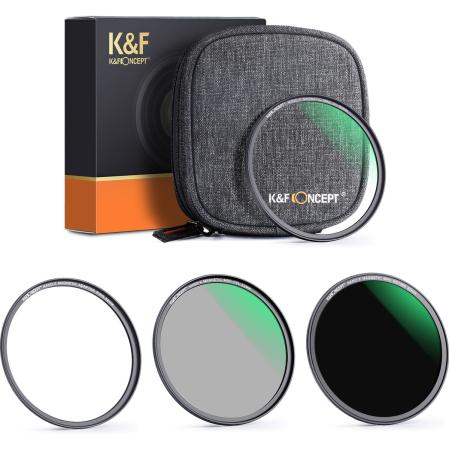 K&amp;F Concept Magnetic Lensfilter Kit CPL ND UV Nano X 46mm