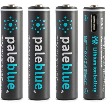 Pale Blue Li-ion Rechargeabl AAA Battery USB-C 600mAh