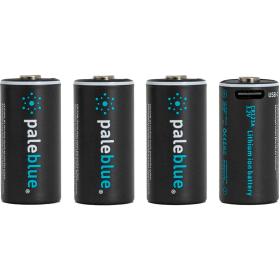 Pale Blue CR123 Rechargeable Batteries USB-C 860mAh