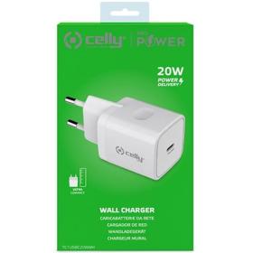 Celly Wall Charger 1X USB-C 20W Power Delivery White