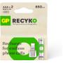 GP AAA Battery Rechargeable NiMH 650 mAh ReCyko 1.2V 2 PCs