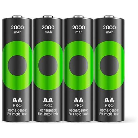 GP AA Rechargeable Pro Photoflash 2000mAh 4 PCs