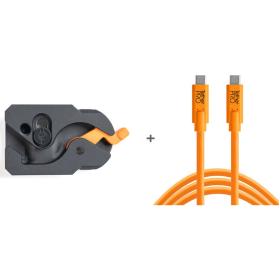 TetherTools TetherGuard Leverlock &amp;amp; Cable Kit USB-C To USB-C 15&amp;#039; (4.6m