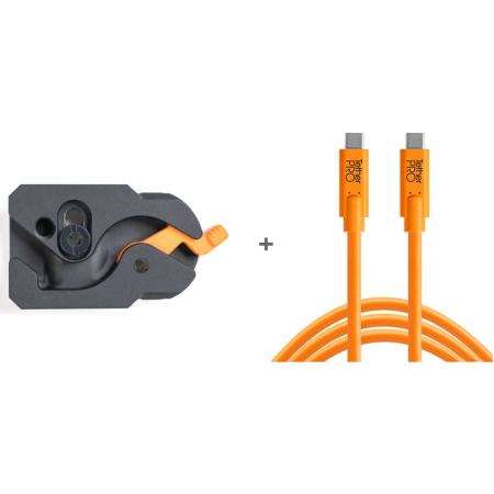 TetherTools TetherGuard Leverlock &amp;amp; Cable Kit USB-C To USB-C 15&amp;#039; (4.6m