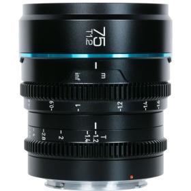 Sirui Nightwalker Series 75mm T1.2 S35 Manual Focus Cine Lens (RF Mount Black)